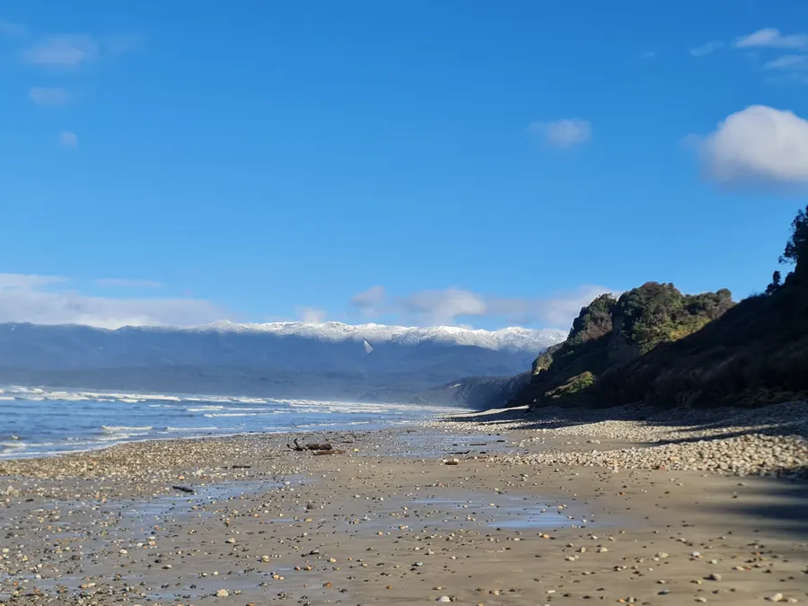 Low tide on Bluecliffs Beach