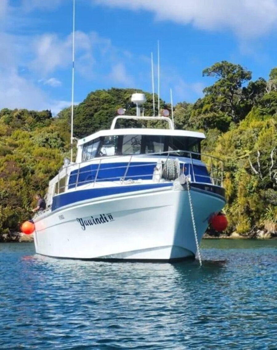 The Yuwindi II at anchor