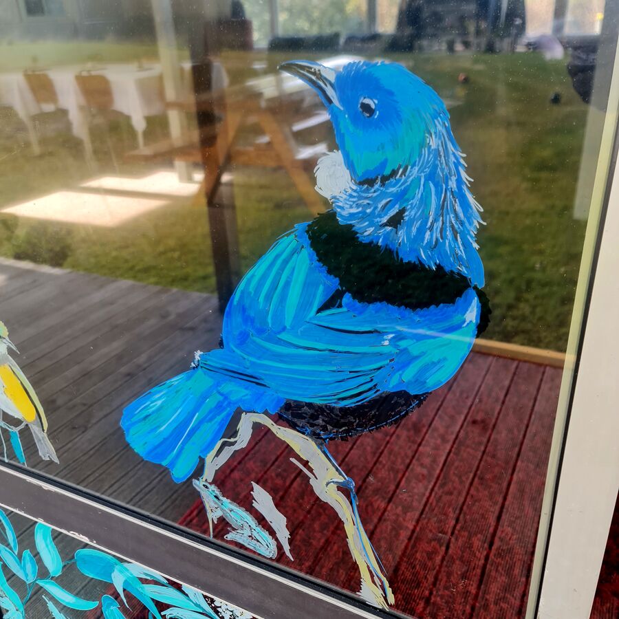 Tūi window art