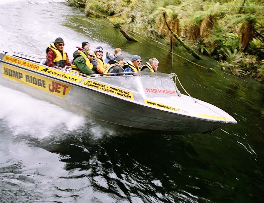 Jet boating through pristine backcountry