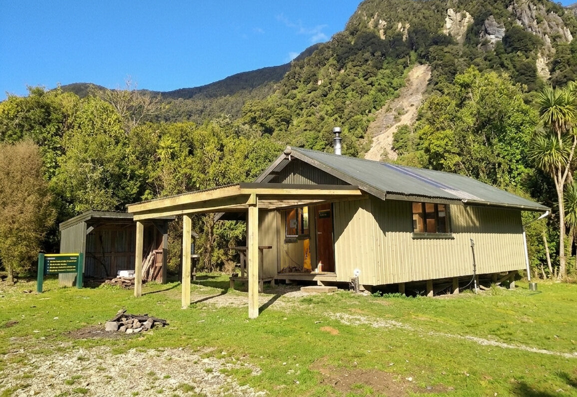Teal Bay Hut on Lake Hauroko